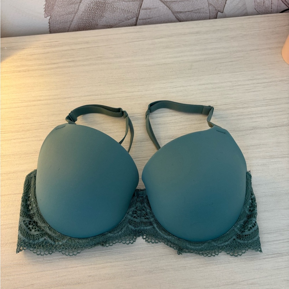 Auden Teal Lace Trim Bra